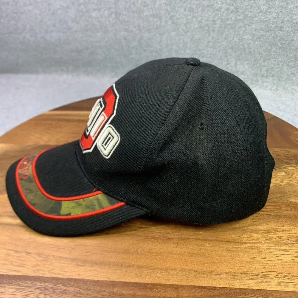 Ohio‎ State Buckeyes Hat Cap Strap Back Black Red NCAA Football Mens Camo Accent